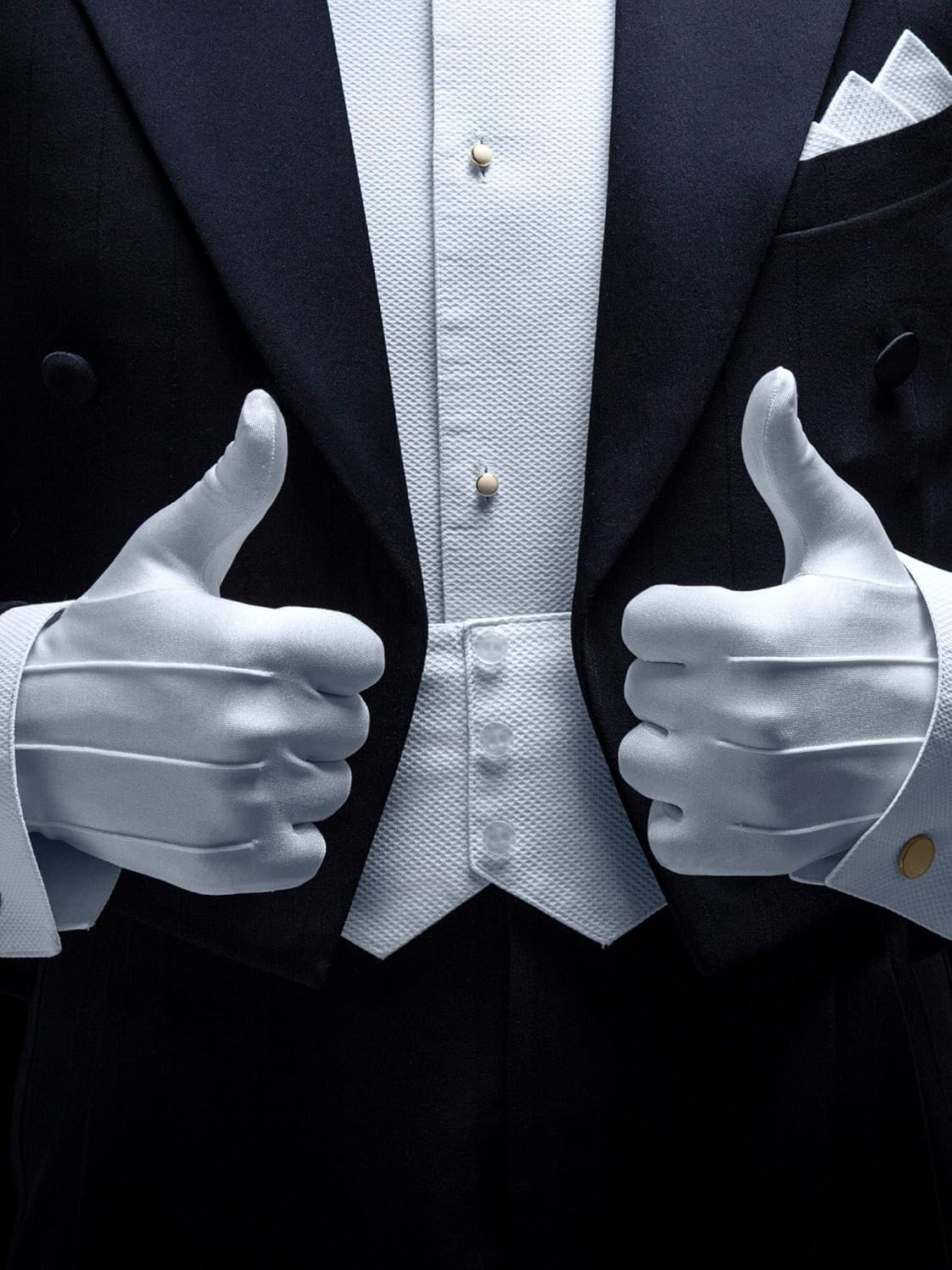 SATINIOR 6 Pairs Nylon Cotton Gloves for Police Formal Tuxedo Guard Parade Costume(White): Clothing