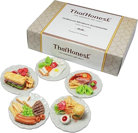 Amazon Co Jp ドールハウス ミニチュアフード 小さなフード ドールハウス フード5個セット おもちゃ