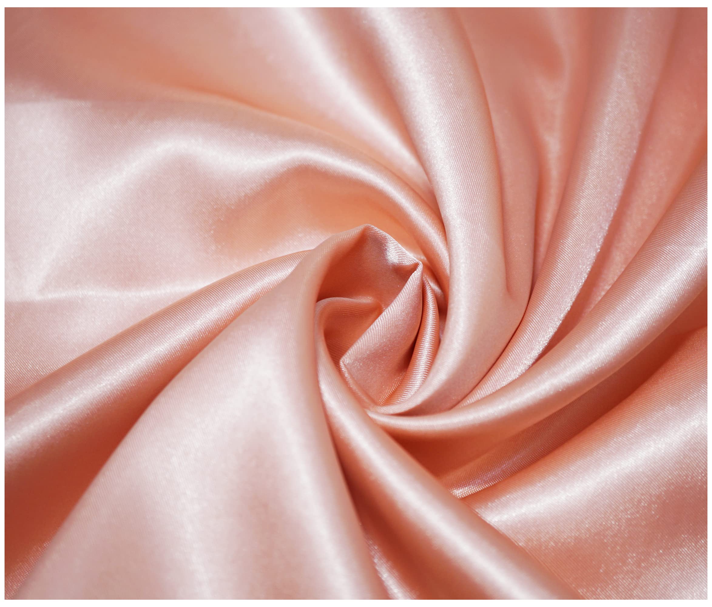 Silky Satin Polyester Fabric for Dressmaking Wedding Crafts Quilting Sewing 150cm Wide (200 x 150cm / 79" x 60", Dusty Pink)