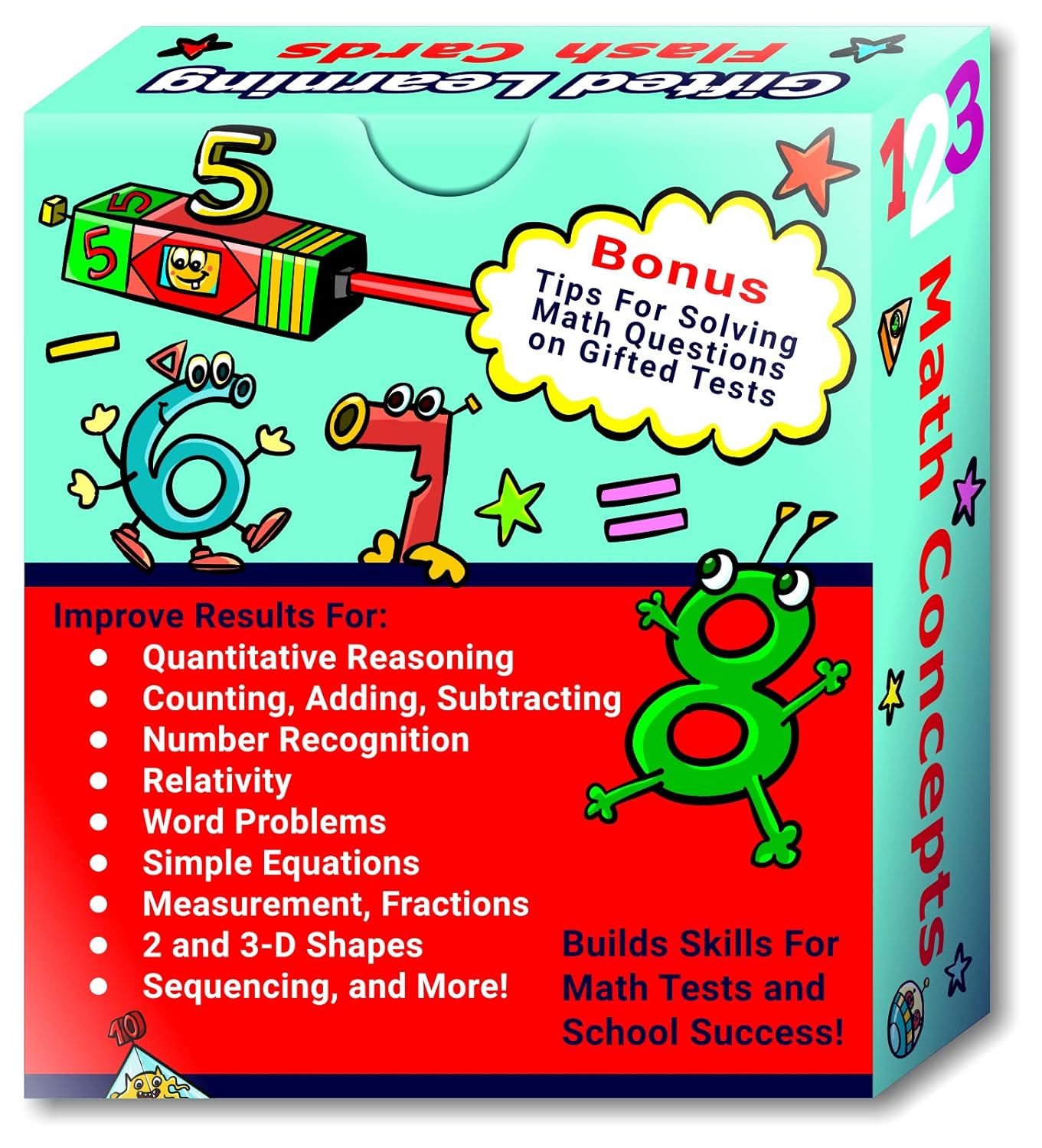 Gifted Testing Flash Cards A Math Concepts For Pre K A Kindergarten A Educational Toy Practice For Cogat Test Olsat Test Itbs Nyc Gifted And Talented Wisc Wppsi