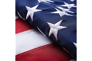 VICDRIA American Flag 3x5 Outside, Polyester US Flags for Outdoor Indoor, Heavy Duty Durable, Deluxe Embroidered Stars, Brass Grommets, Sewn Stripes, Vivid Color, Fade Resistant and waterproof