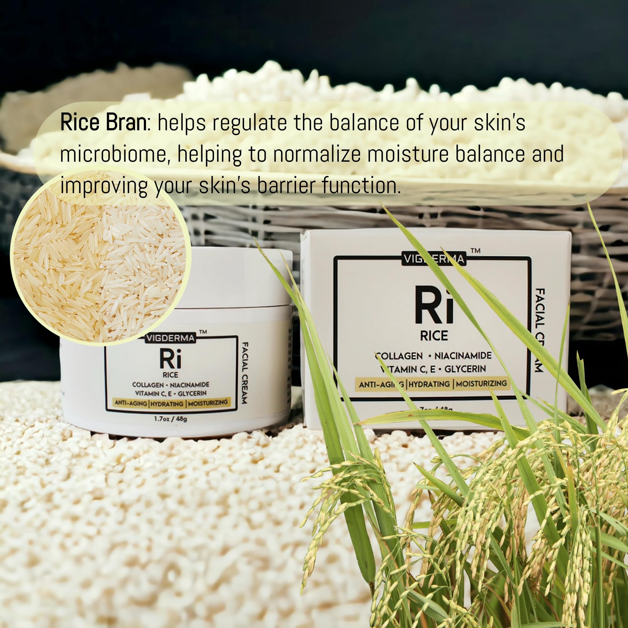 Mua Rice Facial Light Cream 1.7oz, Rice Bran Essence with Collagen ...