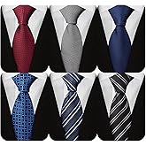Adulove Extra Long Ties for Men Big and Tall Neckties Woven Jacquard Classic Neck Tie Business Wedding