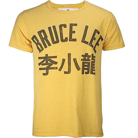 Roots of Fight Bruce Lee Dragon Shirt - Yellow - 3X-Large