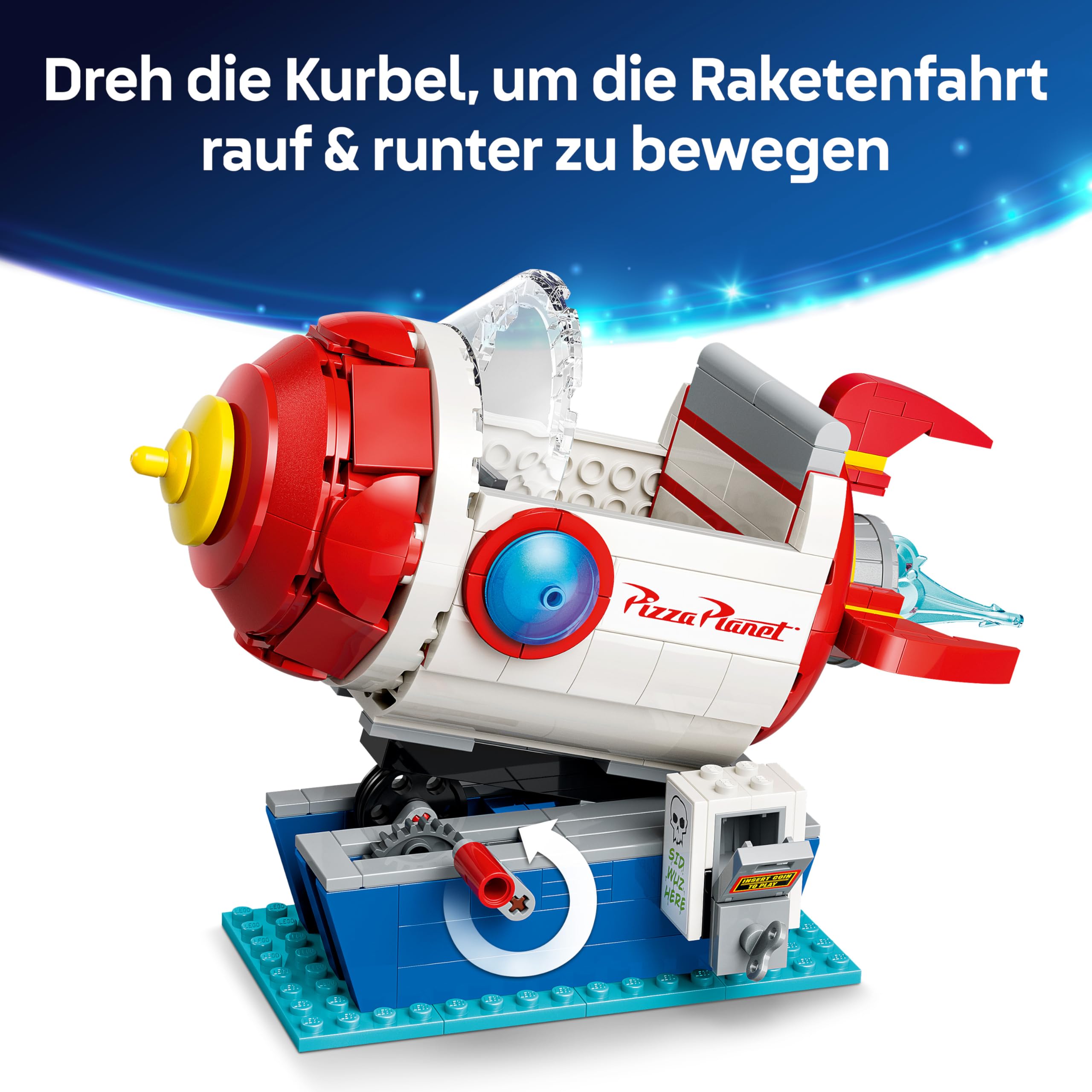 LEGO Disney and Pixar Toy Story Alien mit Pizza Planet Raketenfahrt - Raumschiff Spielzeug mit Alien Figur als DIY Deko - Geschenk für Jungen und Mädchen ab 9 Jahren sowie Toy Story Fans - 43307 4