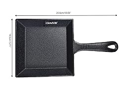 HAWOK Cast Iron Mini Square Skillet Set of