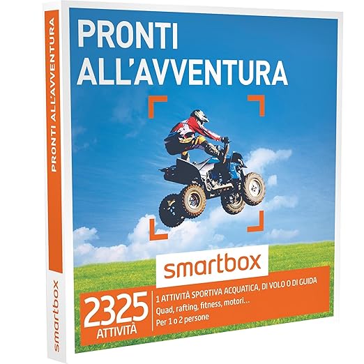 title=SMARTBOX- Cofanetto Regalo- PRONTI ALL'AVVENTURA- Quad, rafting, fitness,