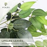 YOLEO 6ft Ficus Tree with White Planter Indoor Fake Plant Decor view 2