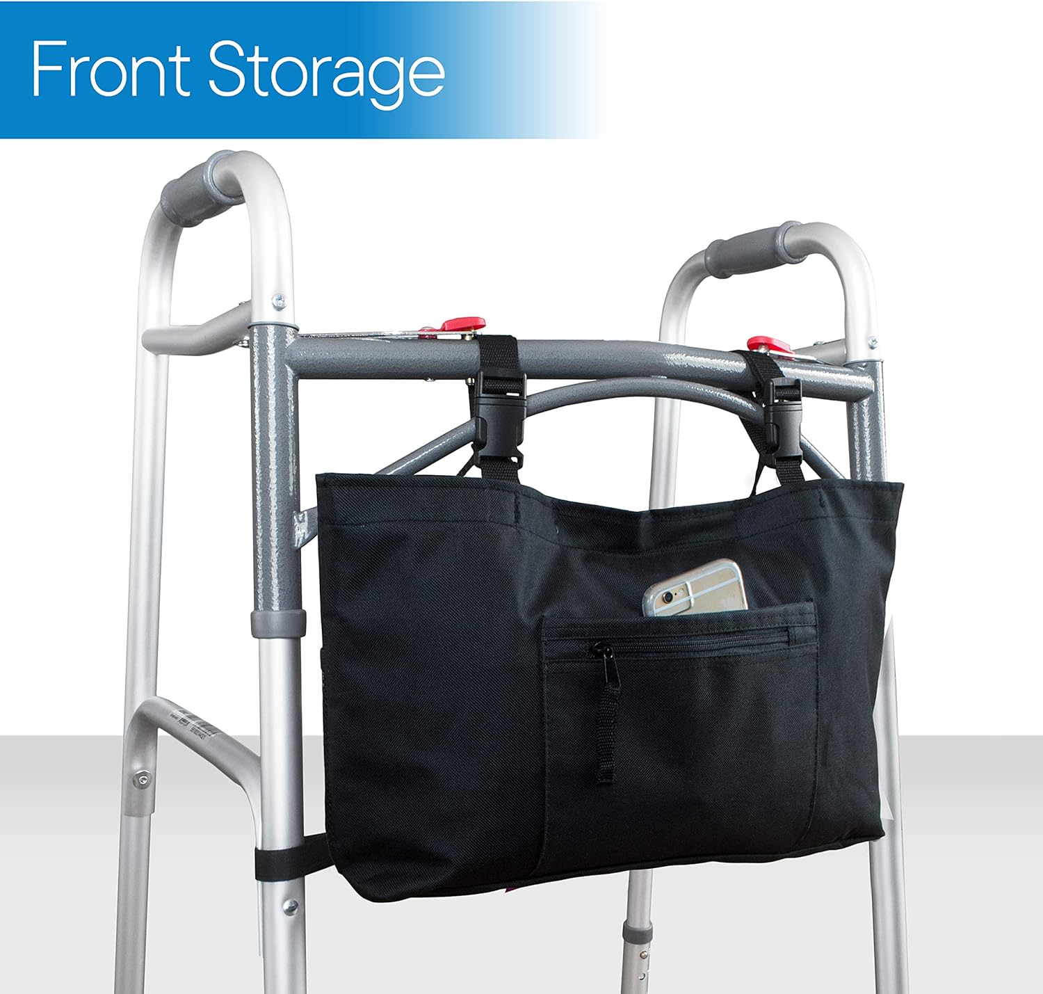 RMS Walker Bag with Soft Cooler - Water Resistant Tote with Temperature Controlled Thermal Compartment, Universal Fit for Walkers, Scooters or Rollator Walkers (Black): Health & Personal Care