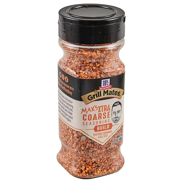 MCCORMICK GRILL MATES MAX’S XTRA COARSE SEASONING, 5.93...