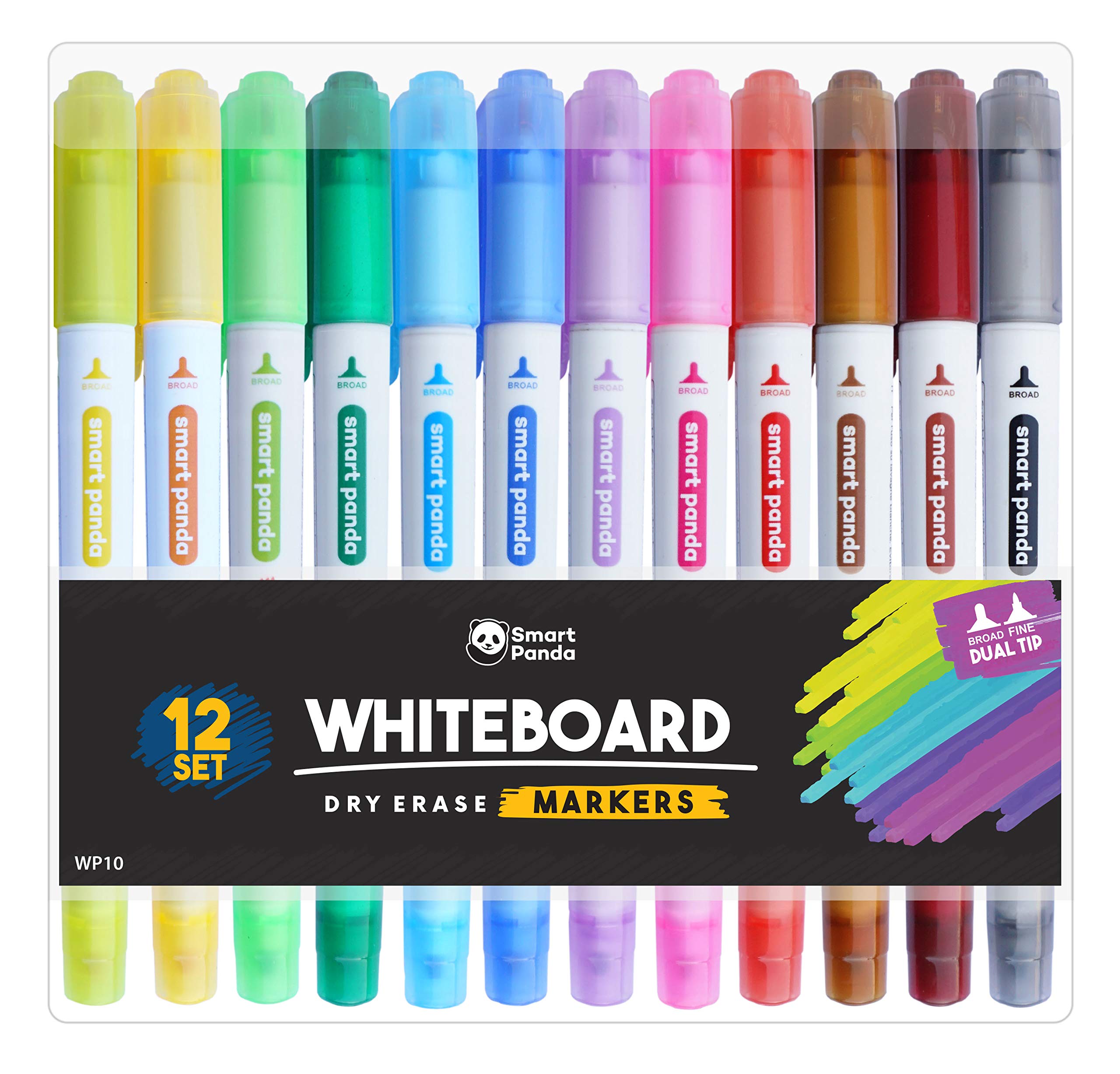 12 Whiteboard Pens By SmartPanda Dual Tip Whiteboard Markers Medium 