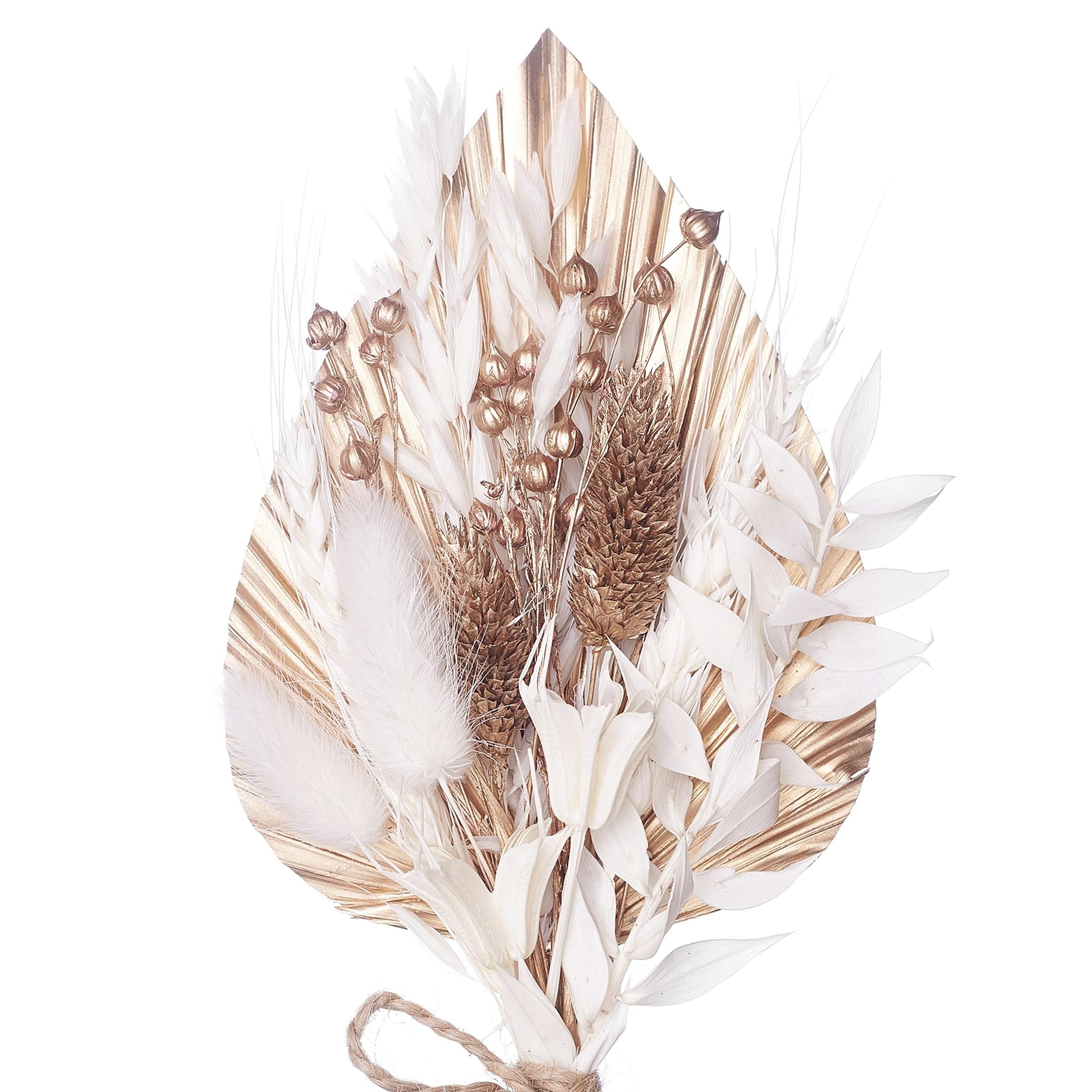 The Baked Studio - Dried Flowers For Cakes Decoration And Crafts With A Gold Palm Spear (Gold)