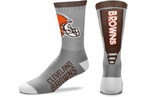 FBF - NFL Adult Team Logo Cool Grey Jump Key Crew Dress Socks Footwear For Men And Women Game Day Apparel - Size Large 10-13
