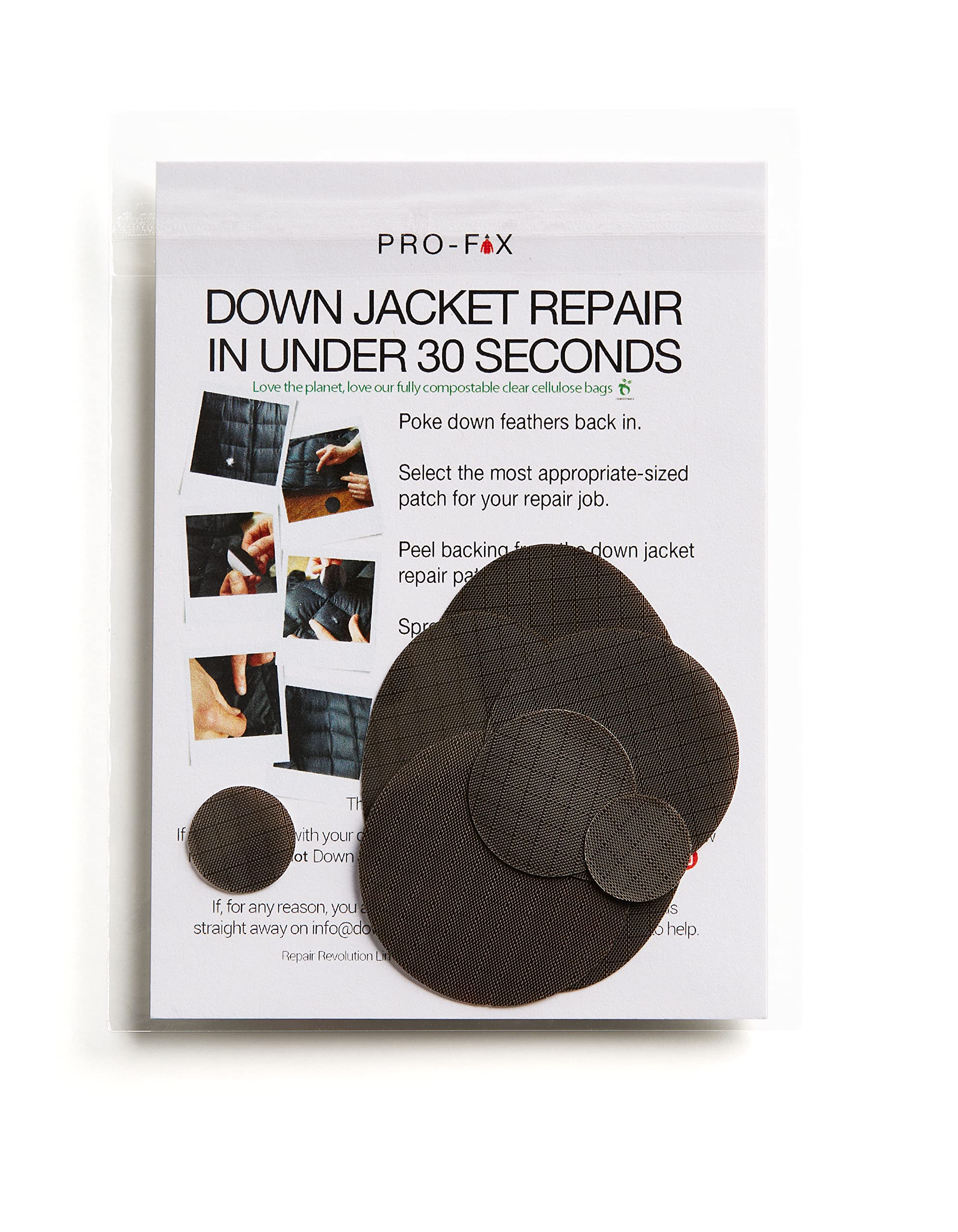 PRO-FIX Ripstop Repair Patch Kit – Waterproof, Tear-Resistant, Pre-Cut Self-Adhesive Patches for Tents, Jackets, Sleeping Bags, Awnings, Backpacks, Beach Gear, Camping & Festivals - Dark Brown — image 1