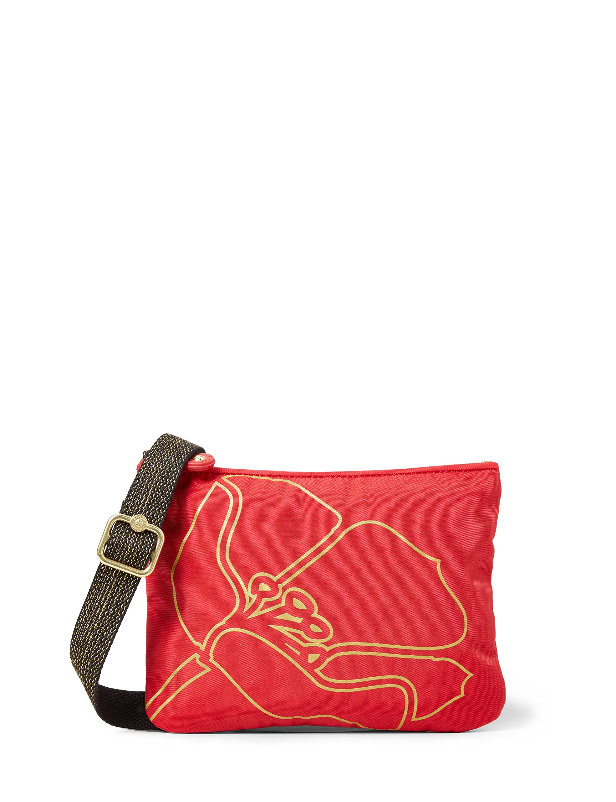 Kipling Mai Pouch, Women’s Cross-Body Bag, Multicolour (Red Gold Flower), 22.5x17x1 cm (B x H T)