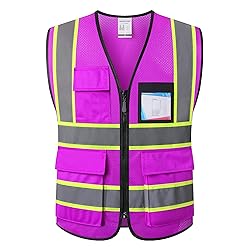 HATAUNKI High Visibility Reflection Purple Mesh