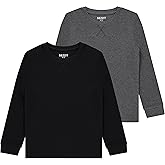 Sezzit Boys' 2-Pack Long Sleeve Thermal Shirts – Warm & Breathable Tops for School and Play, Sizes 4-18