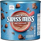 Swiss Miss Milk Chocolate Flavor Hot Cocoa Mix Canister, 76.55 oz. | Packaged in easy-grip canister; made with real cocoa &amp; milk; perfect for cozy nights &amp; snow days; enjoy morning or night