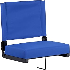 Flash Furniture Grandstand Comfort Seats by Flash with Ultra-Padded Seat in Blue