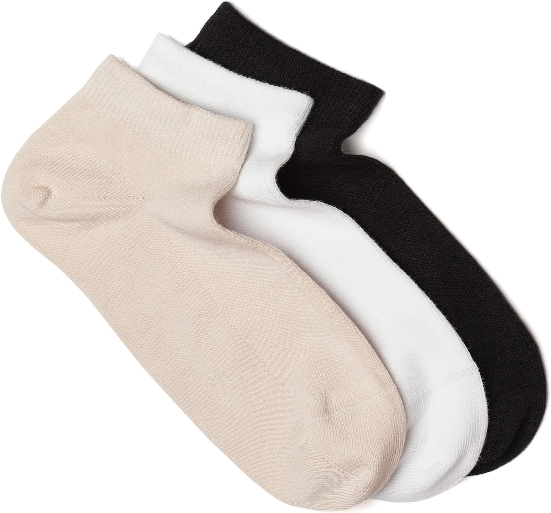 Women's Low Cut Socks, 3 Pairs Pack. Seamless Fit, Fine Combed Cotton, Reinforced Sole