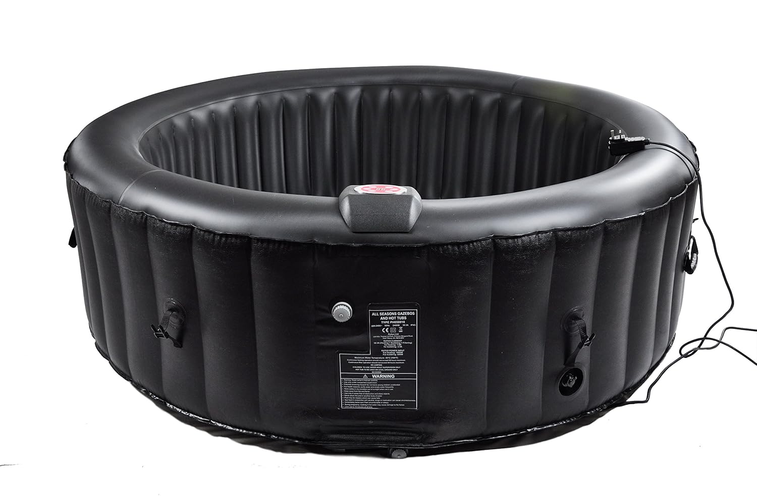All Seasons 4-6 Person Inflatable Hot Tub, Black: Amazon.co.uk: Garden &  Outdoors