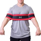 Sling Shot Mark Bell Push Up Exercise Assistance Workout Band for Men and Women to Assist with Bench Press, Dips, and Push Ups &ndash; (Level 1 Tension, Red/Black)