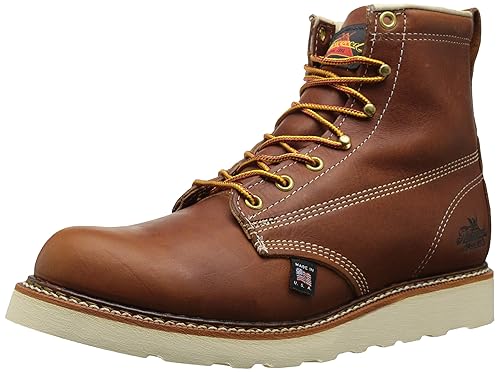 Thorogood 6" Plain Toe Boot - Botas de cuero para hombre, color marrón,