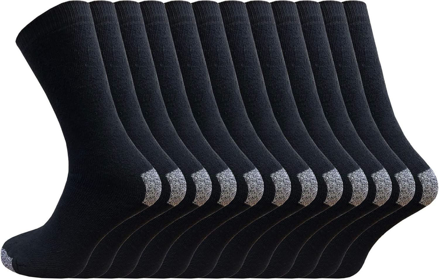 12 pairs Mens Hard Wearing Work Socks Reinforced Heel and Toe