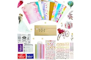 BOAJUNWU Card Making Supplies For Adults and Kids,Card Making Kits 14 Blank Greeting Cards and Envelopes with Colorpens and Stamp Set,DIY Greeting Card Set-Happy Birthday Mother's Day Thank You Christmas