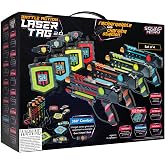 Squad Hero Rechargeable Laser Tag 360&deg; Sensors + LCDs - Set of 4 - Birthday Gift Ideas for Kids Teens &amp; Adults Boys &amp; Girls Family Fun - Cool Teenage Lazer Group Activity, Teen Gifts Ages 8+ Year Old