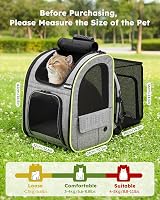 Pecute Cat Carrier Dog Backpack Expandable Front Mesh Window Pockets view 2