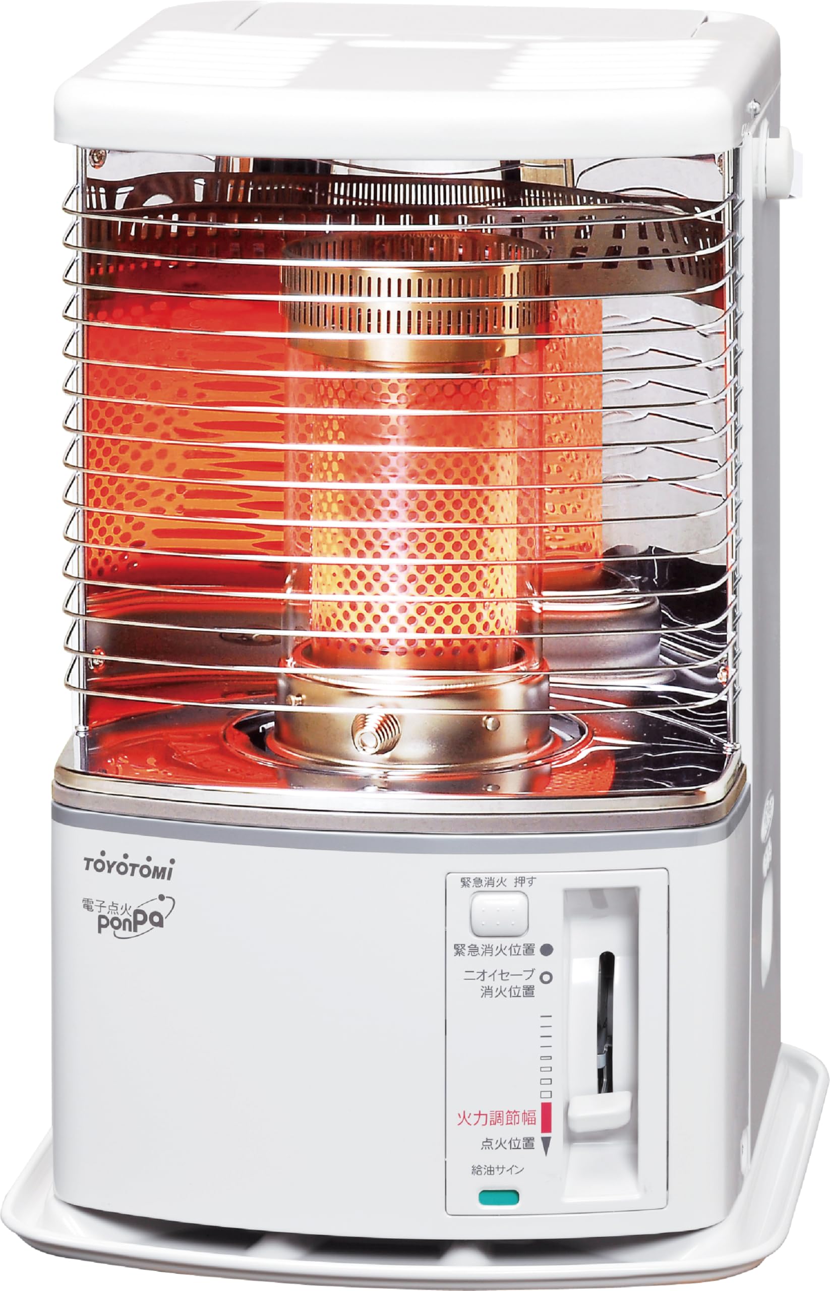 【トヨトミ】反射形 石油ストーブ RS-H2924 ホワイト キャリングハンドルタイプ 木造（戸建）8畳まで（13.0㎡）コンクリート（集合）10畳まで（16.5㎡）商品画像