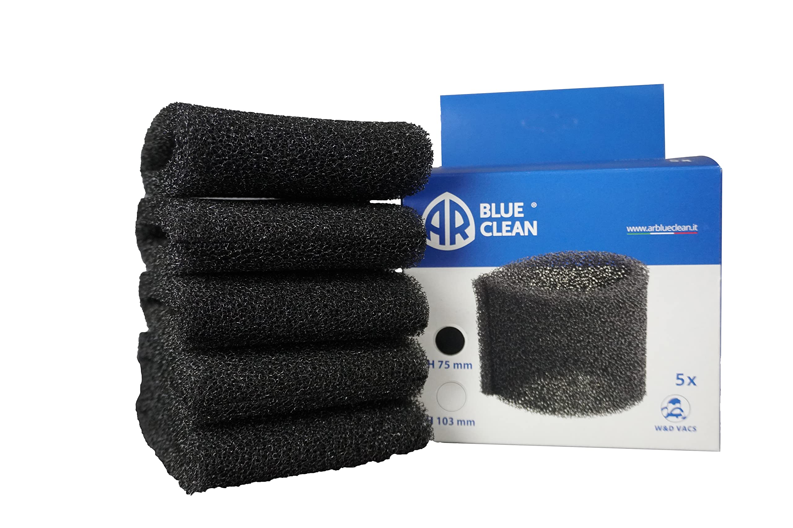 AR Blue Clean Foam Filters, Black
