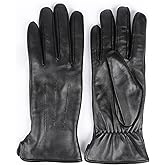 MaxW Women's Sheepskin Leather Gloves for Winter Touchscreen Warm Gloves for Cold Weather