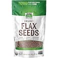NOW Foods, Organic Flax Seeds, Source of Essential Fatty Acids and Fiber, Certified Non-GMO, Kosher, 1-Pound (Packaging May V