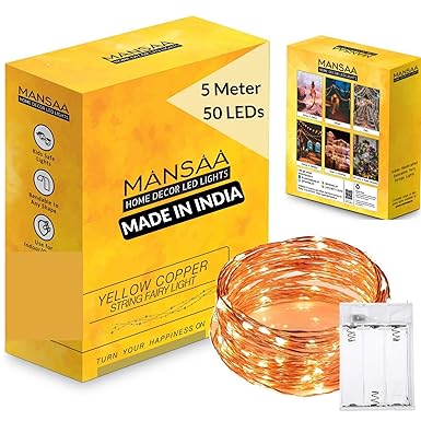 Mansaa Copper String Light (5 m, Yellow)