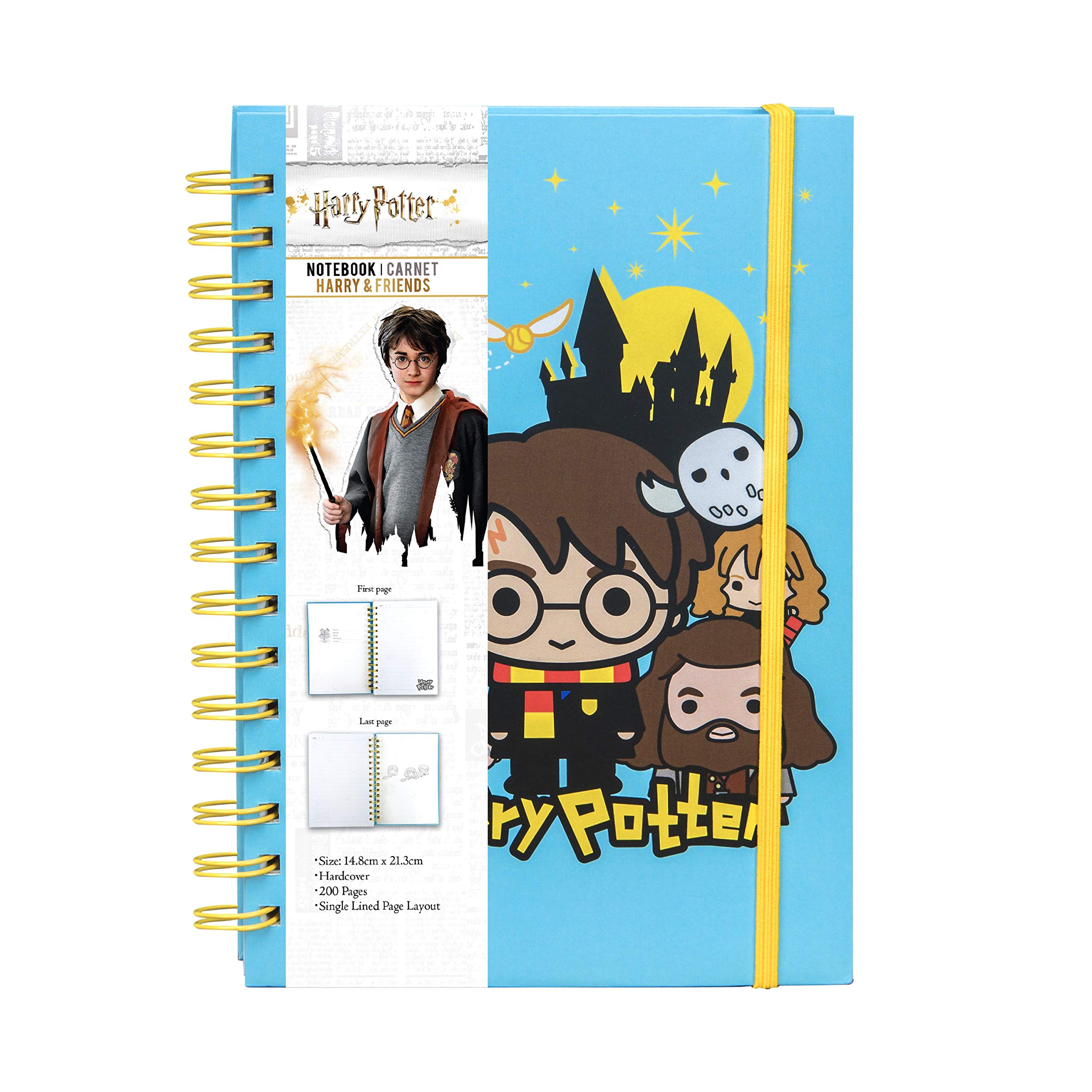 Cinereplicas - Harry Potter - Notebook - Spiral Carnet - Harry & Friends - Officially Licensed