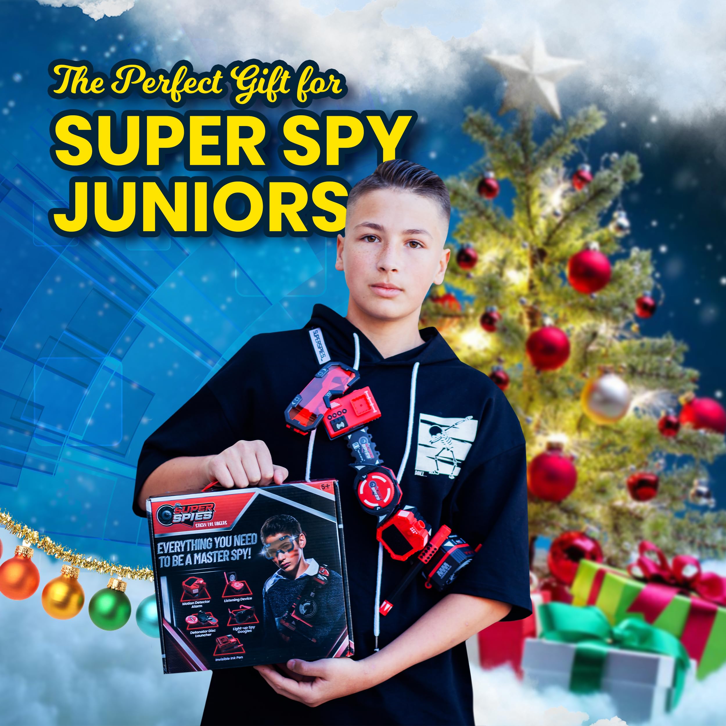 STICKY LIL FINGERS SuperSpies Secret Agent Spymaster Kit - Spy Gear Ninja Toys and Gadgets for Kids 8-12 Detective Kit