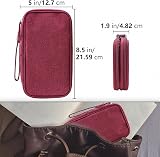 Teskyer Travel Organizer Bag Electronics Organizer Waterproof 8.5 x 5 Wine Red view 6