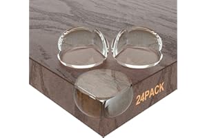 TEKEVISS Corner Protector for Baby,24 Pack L Protectors Guards - Furniture Corner Guard & Edge Safety Bumpers - Baby Proof Bumper & Cushion (24 Small Count Clear Round(PaCK of 1))