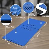 Karma Fitness Large Exercise Mat Extra Wide 80cm x 183cm x 10mm Blue view 2