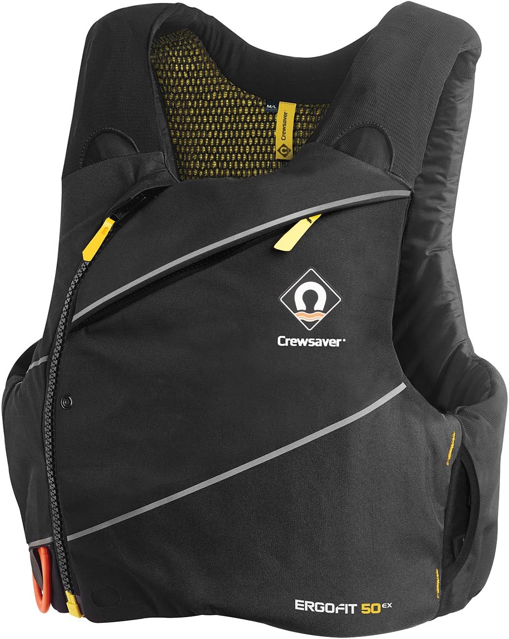 Crewsaver Boating and Sailing - Ergofit 50N Extreme Kayak Dinghy PFD Buoyancy Aid for Watersports Black - Unisex. Breathable