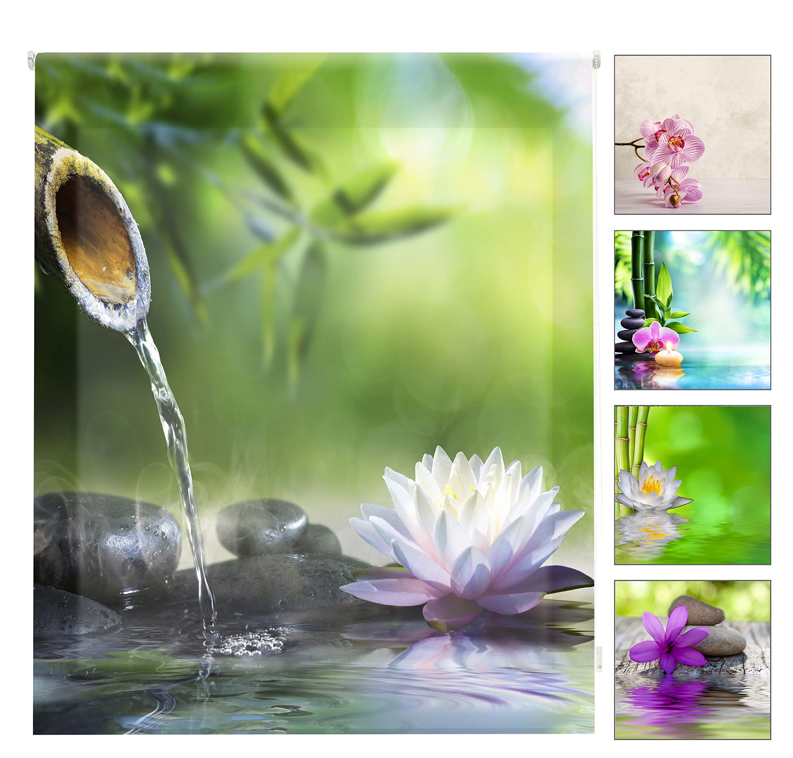 Blindecor Digital Translucent Roller Blind, Zen,W-Z-04625,130X180 cm