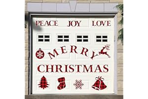 Ferraycle Merry Christmas Magnetic Garage Door Decorations Xmas Garage Door Magnets Decor Car Stickers Refrigerator Decals