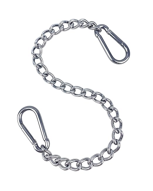 A AIFAMY Hanging Chair Chain with Two Carabiners, Stainless Steel