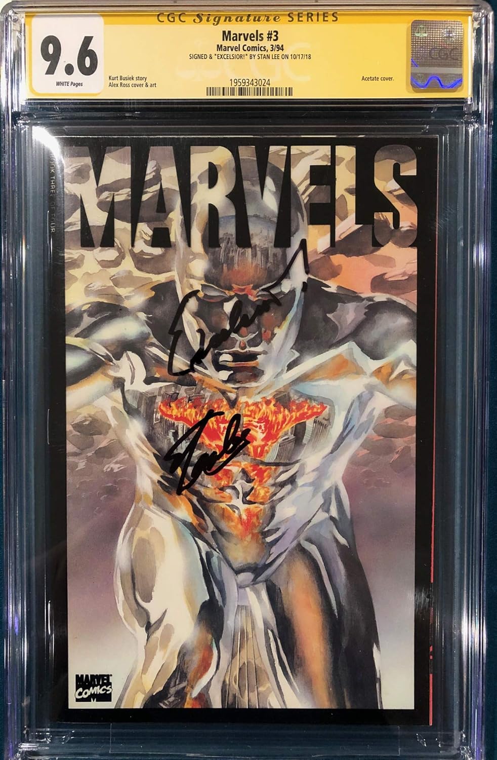 Stan Lee Signed Cgc 9 6 Excelsior Remarked Ss Marvels Alex Ross Silver Surfer At Amazon S Entertainment Collectibles Store