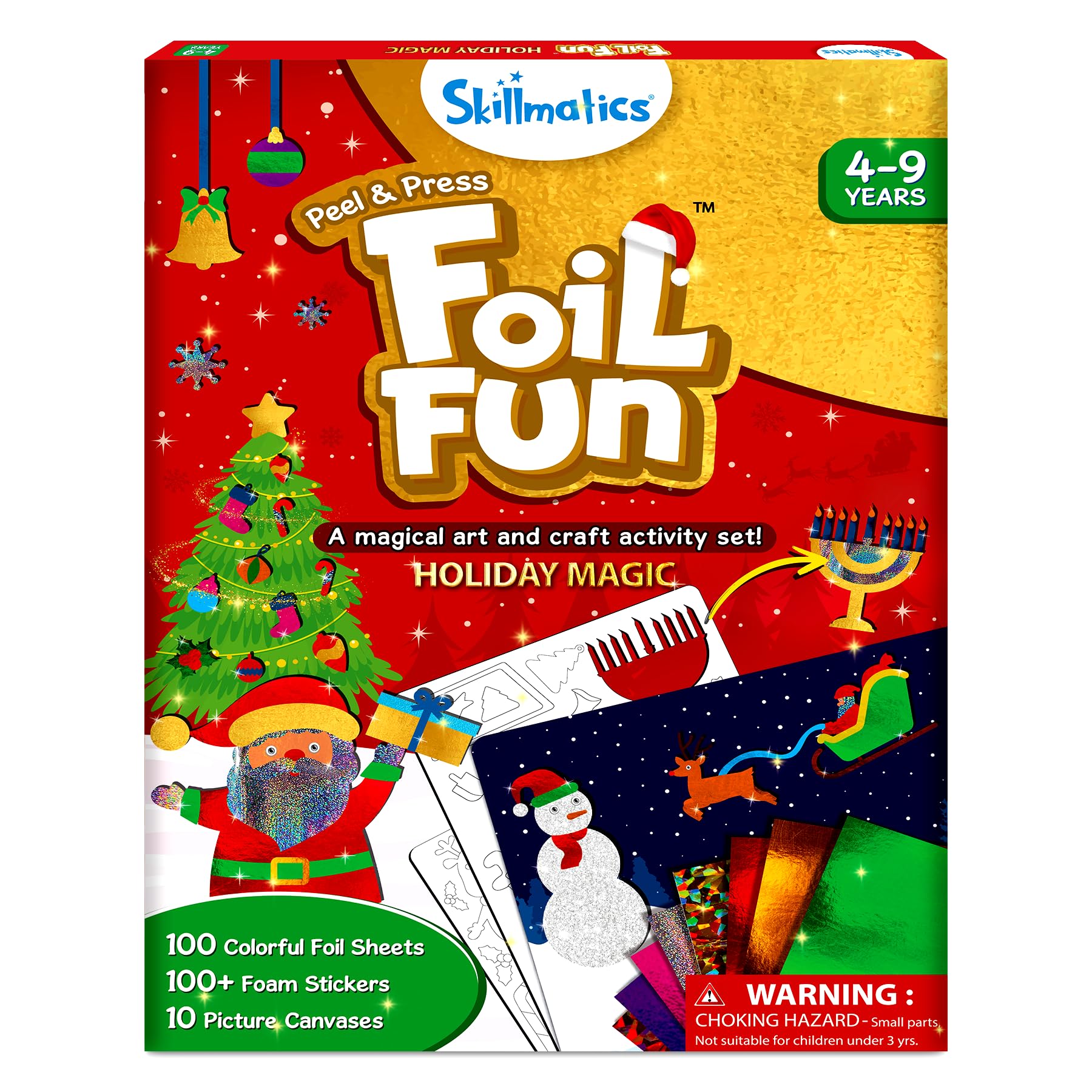 Skillmatics Foil Fun - Holiday Magic, No Mess Art for Kids, Christmas Craft Kits & Supplies, DIY Creative Activity, Travel Toys, Easter Gifts for Boys & Girls Ages 4, 5, 6, 7, 8, 9 — image 1