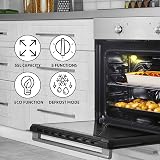Dellonda Baridi 60cm Built-In Oven, 55L, 5 Functions, Stainless Steel view 3
