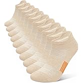 Henwarry Women's 10 Pairs Athletic Running Low Cut Socks Thin Cotton Soft Ankle Tab Socks