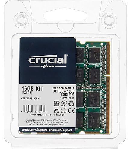 メモリー Crucial 8GB DDR3L-1600 SO-DIMM Crucial 8GB Single DDR3/DDR3L 1600 MT/s (PC3-12800) SODIMM